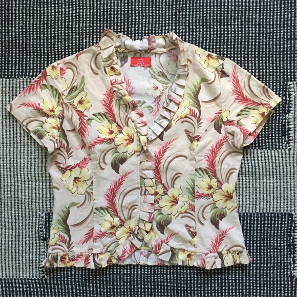 Oscar de la Renta Tops - RARE! Vintage Oscar Oscar de la Renta Floral Top